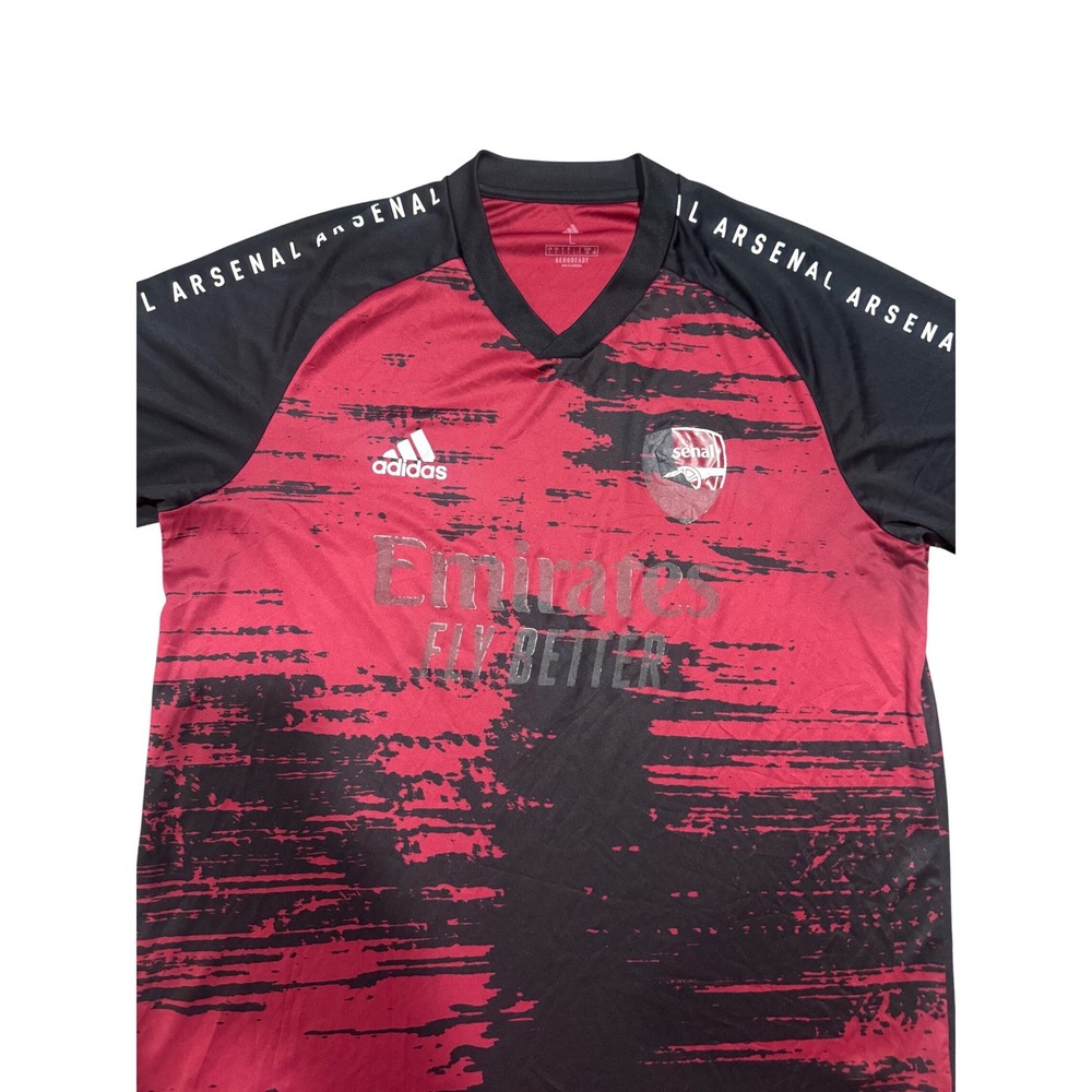 Adidas Arsenal FC Training Jersey Red Black Aeroready FH7895 Mens Large